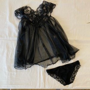 Lacy Black Babydoll
